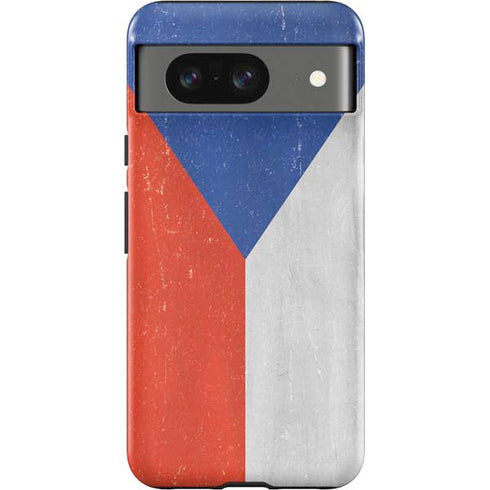 Czech Republic Flag Distressed Google Pixel 8 Impact Case